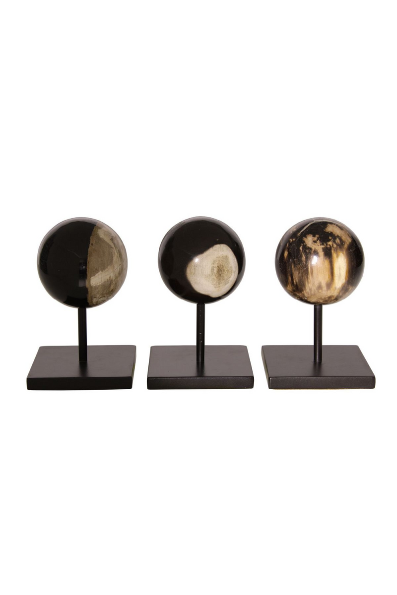 Petrified Wood Sphere On Stand | Andrew Martin | Oroatrade.com