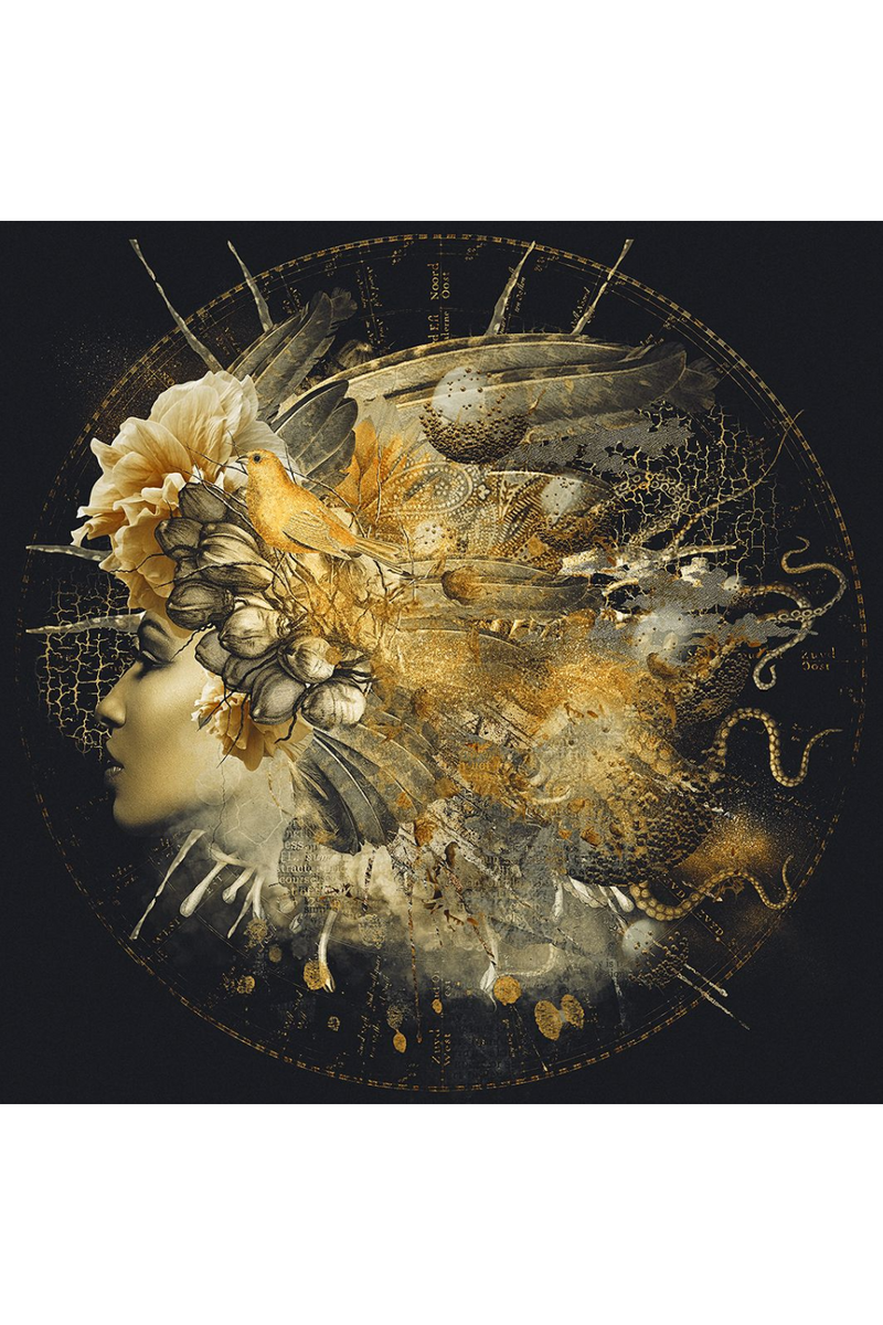 Mythical Woman Photographic Art | Andrew Martin Golden Erato | Oroatrade.com