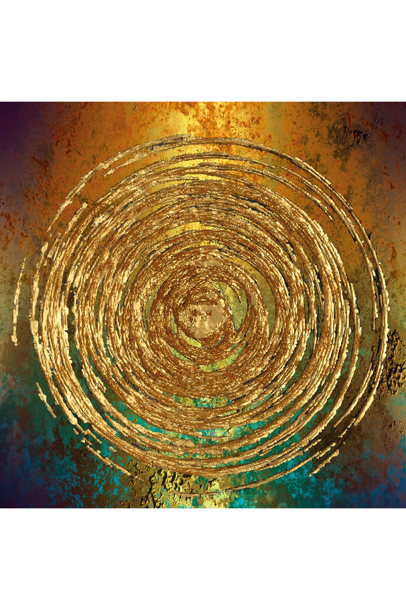 Gold Spiral Photographic Art | Andrew Martin My Golden Years | Oroatrade.com