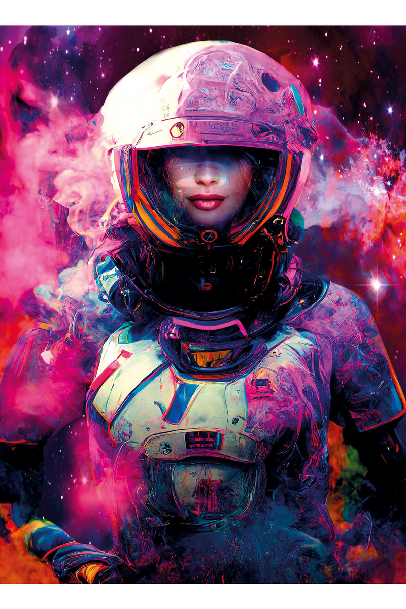 Multi-Colored Astronaut Photographic Art | Andrew Martin Space Colors | Oroatrade.com