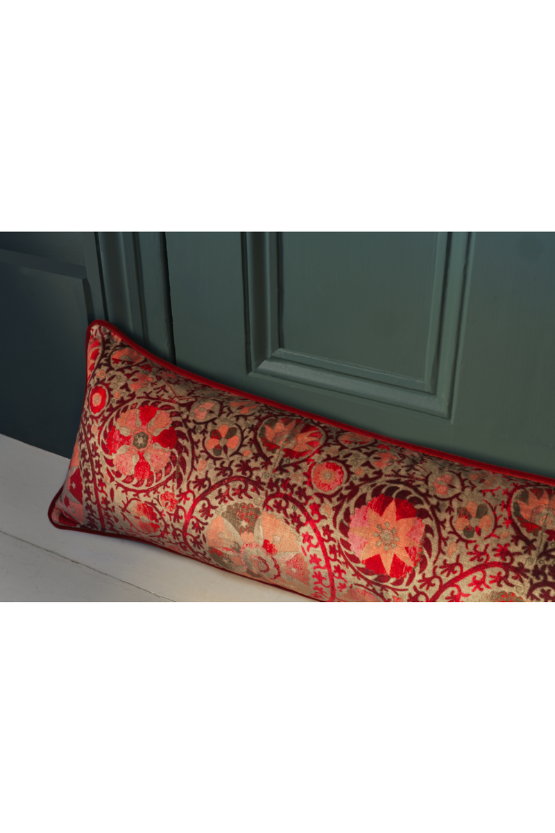 Red Velvet Draught Excluder | Andrew Martin Iznik | Oroatrade.com