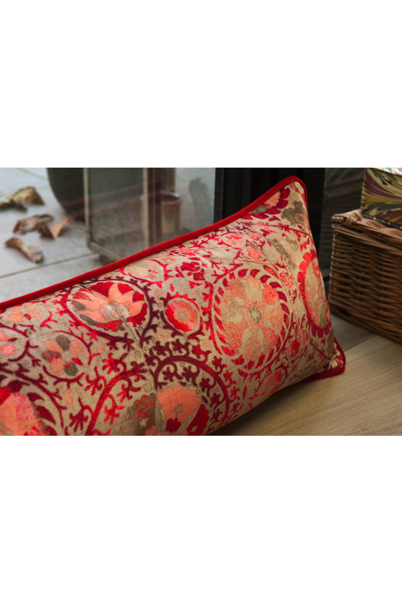 Red Velvet Draught Excluder | Andrew Martin Iznik | Oroatrade.com