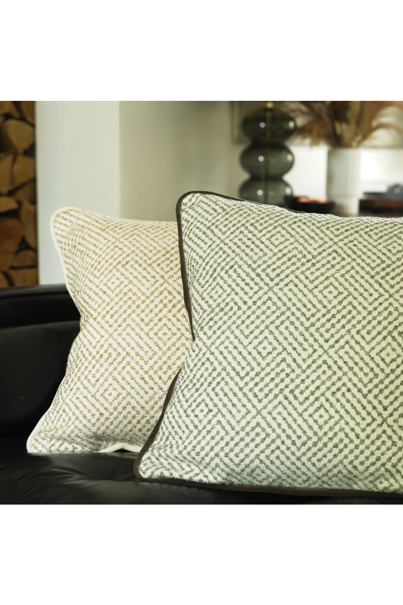 Geometric Patterned Cushion | Andrew Martin Driftwood | Oroatrade.com