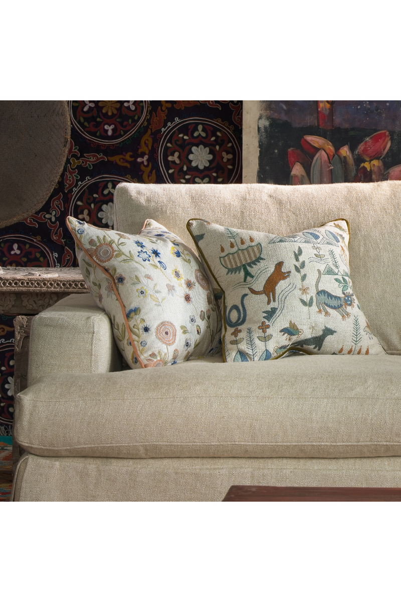 Embroidered Linen Cushion | Andrew Martin Scout | Oroatraed.com