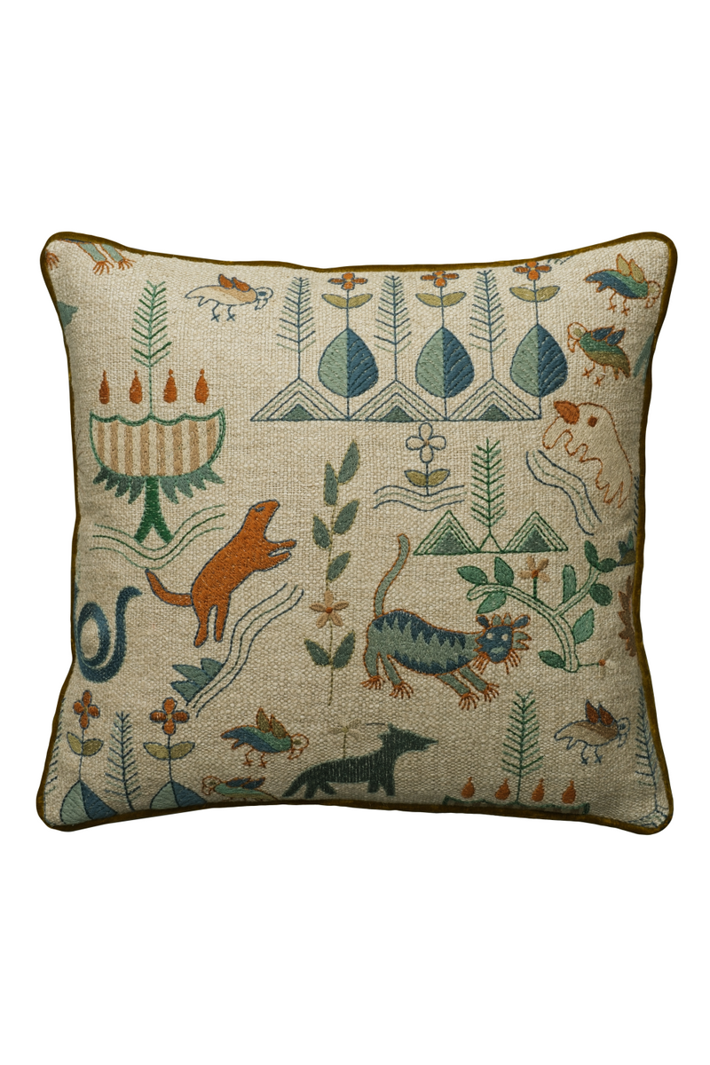 Embroidered Linen Cushion | Andrew Martin Scout | Oroatraed.com