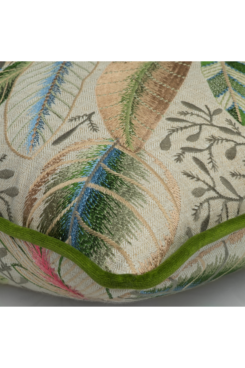 Foliage Embroidery Linen Cushion | Andrew Martin Spirit | Oroatrade.com