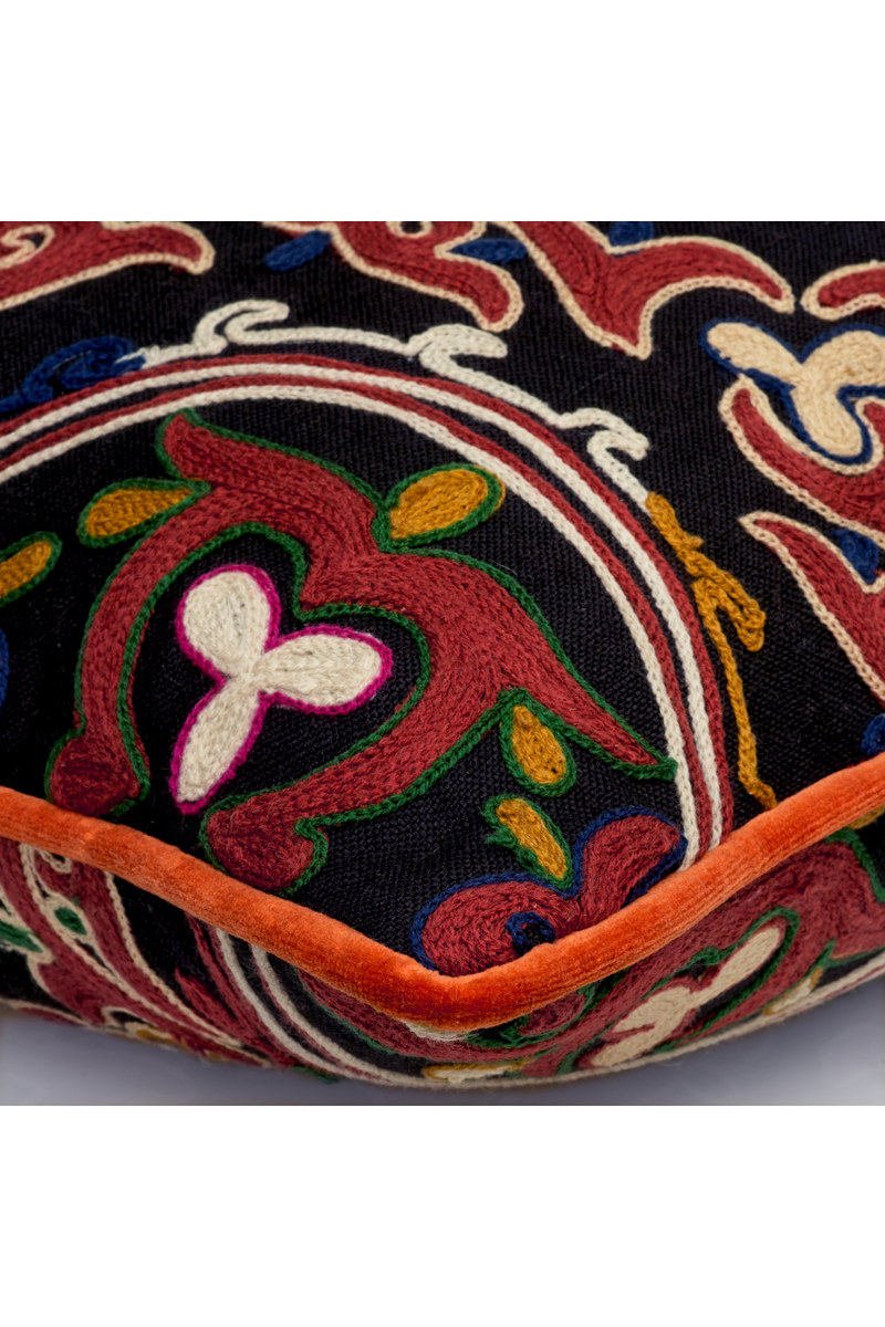 Floral Embroidered Linen Cushion | Andrew Martin Yurt | Oroatrade.com