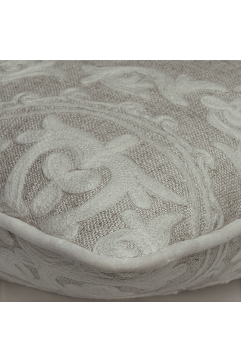 Floral Embroidered Linen Cushion | Andrew Martin Yurt | Oroatrade.com