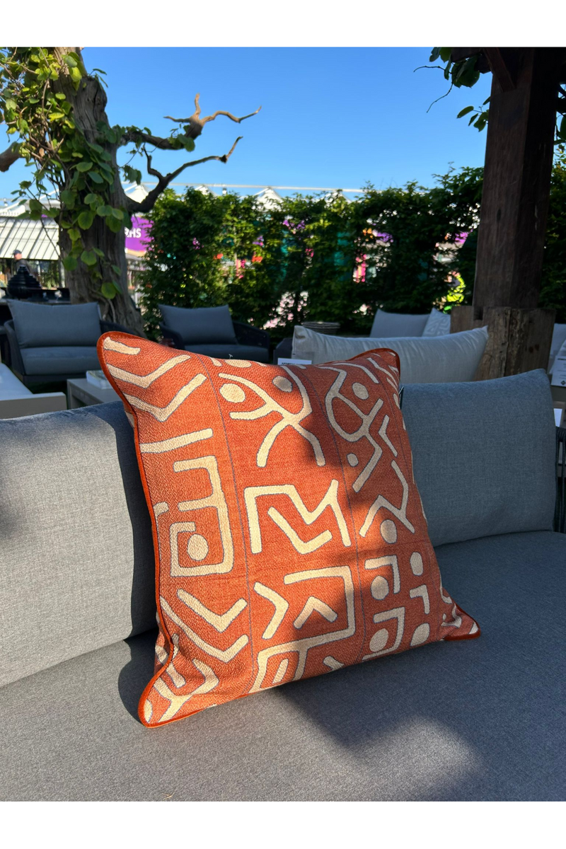 Geometric Print Outdoor Cushion | Andrew Martin Trojan | Oroatrade.com