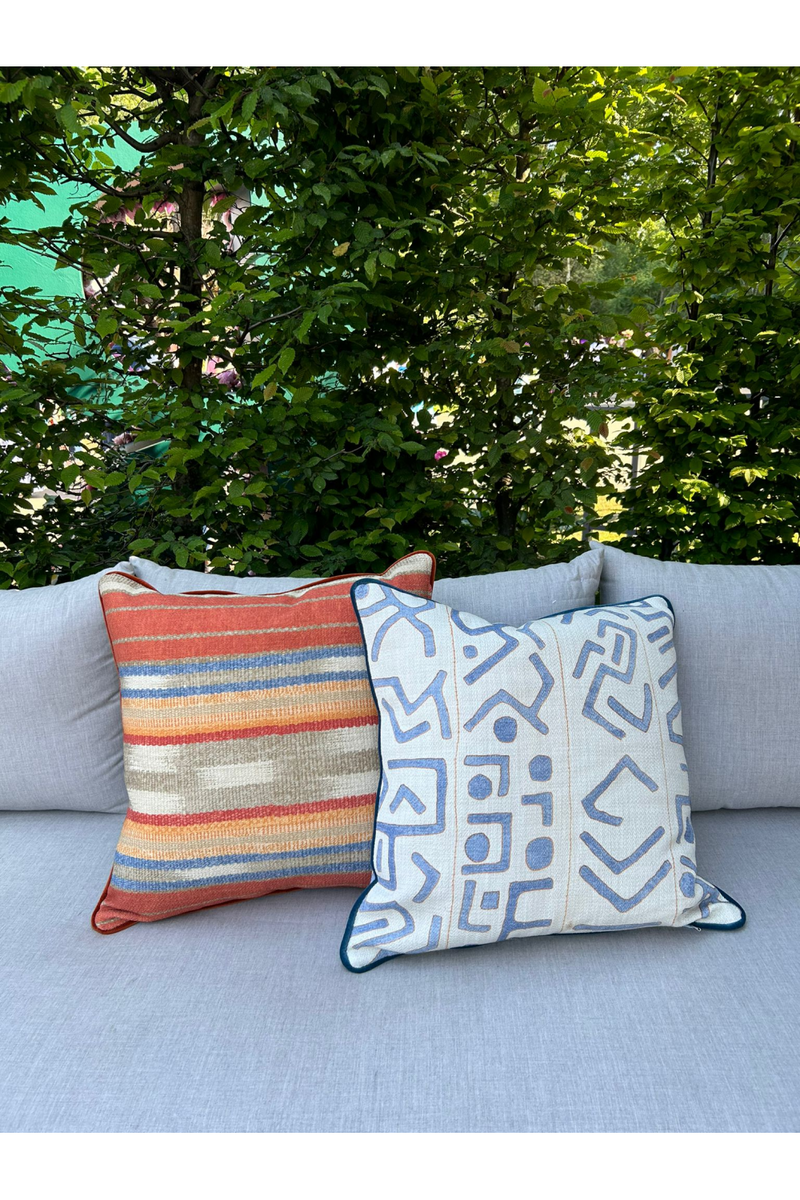 Geometric Print Outdoor Cushion | Andrew Martin Trojan | Oroatrade.com