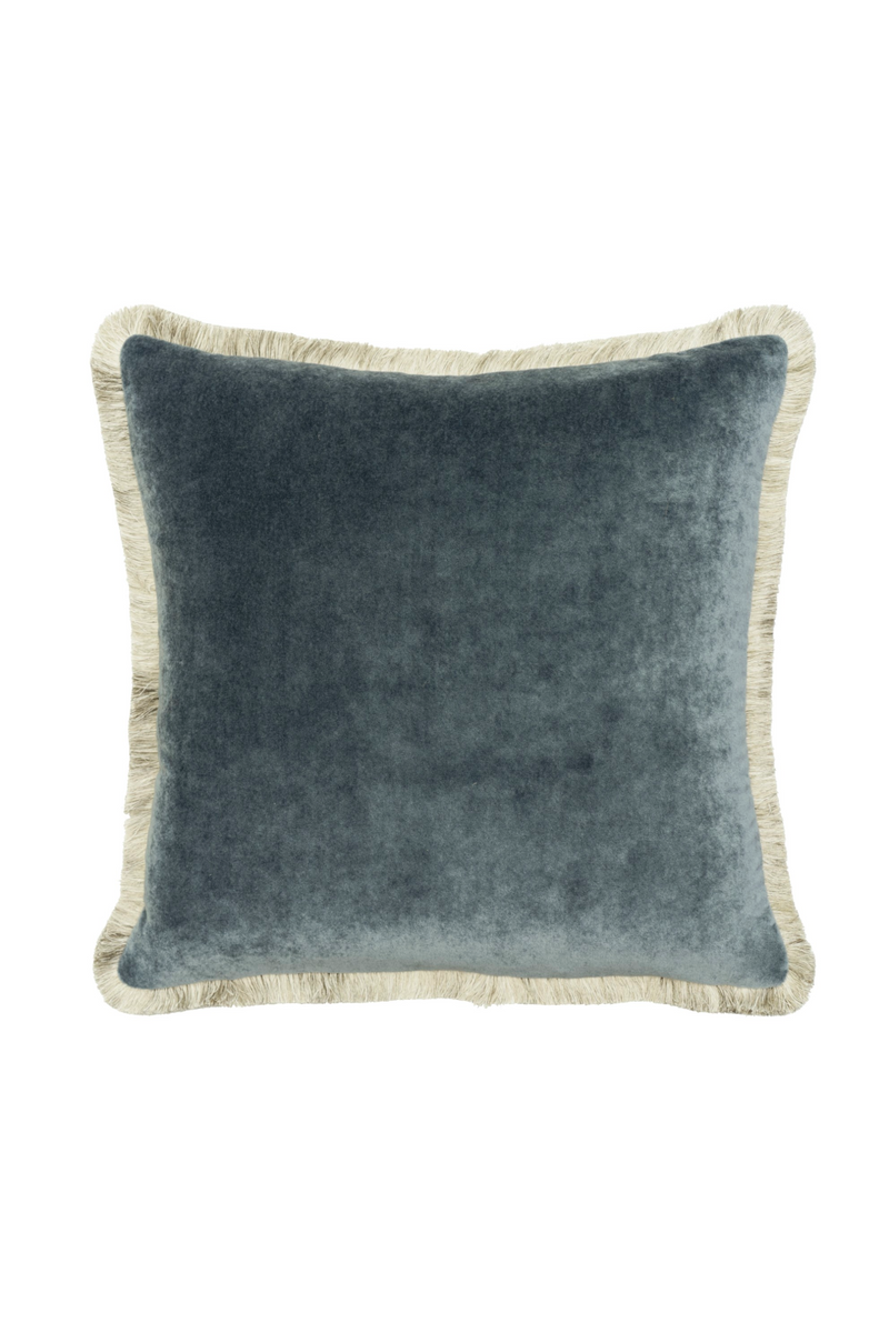 Two-Tone Trimmed Velvet Cushion | Andrew Martin Venetia | Oroatrade.com