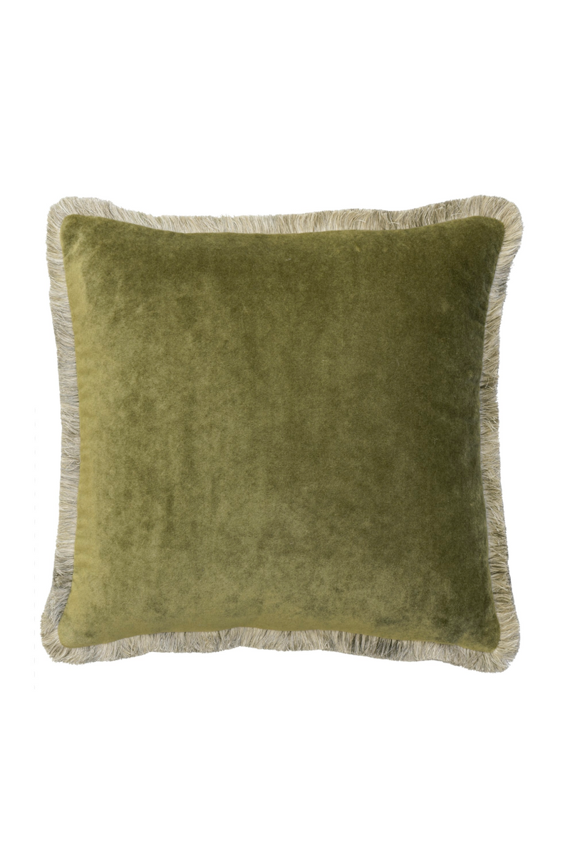 Two-Tone Trimmed Velvet Cushion | Andrew Martin Venetia | Oroatrade.com