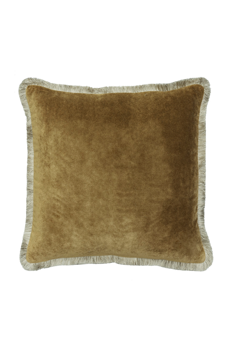 Two-Tone Trimmed Velvet Cushion | Andrew Martin Venetia | Oroatrade.com