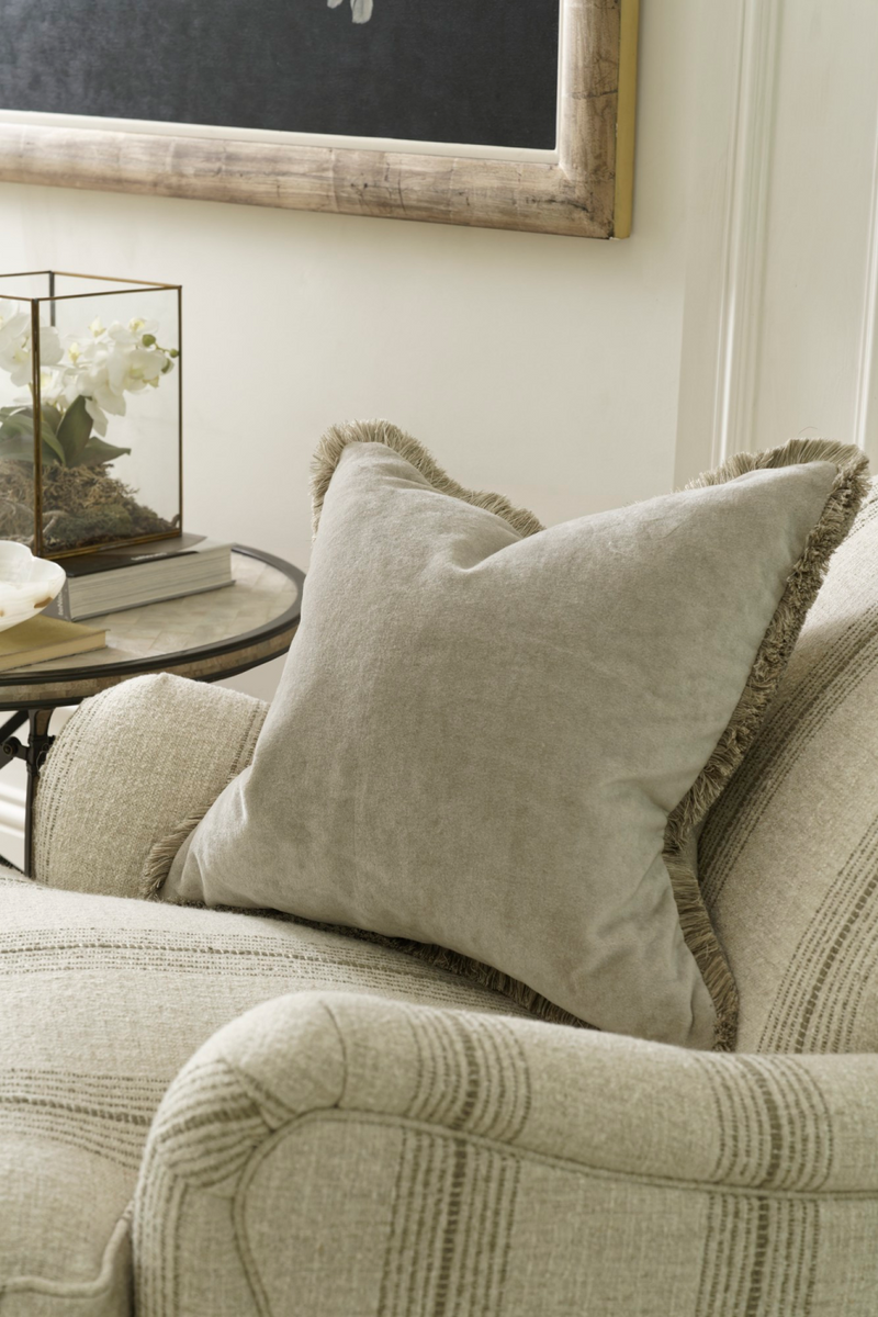 Two-Tone Trimmed Velvet Cushion | Andrew Martin Venetia | Oroatrade.com