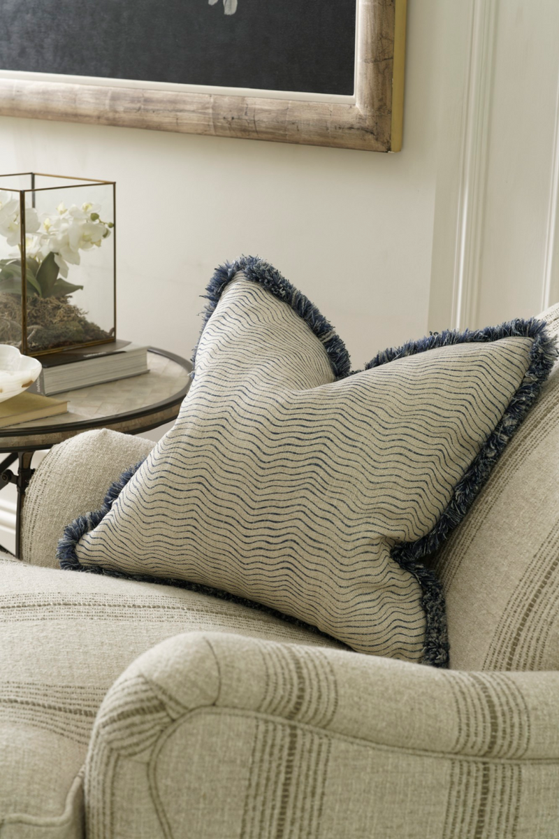 Wavy Pattern Linen Cushion | Andrew Martin Canalasso | Oroatrade.com