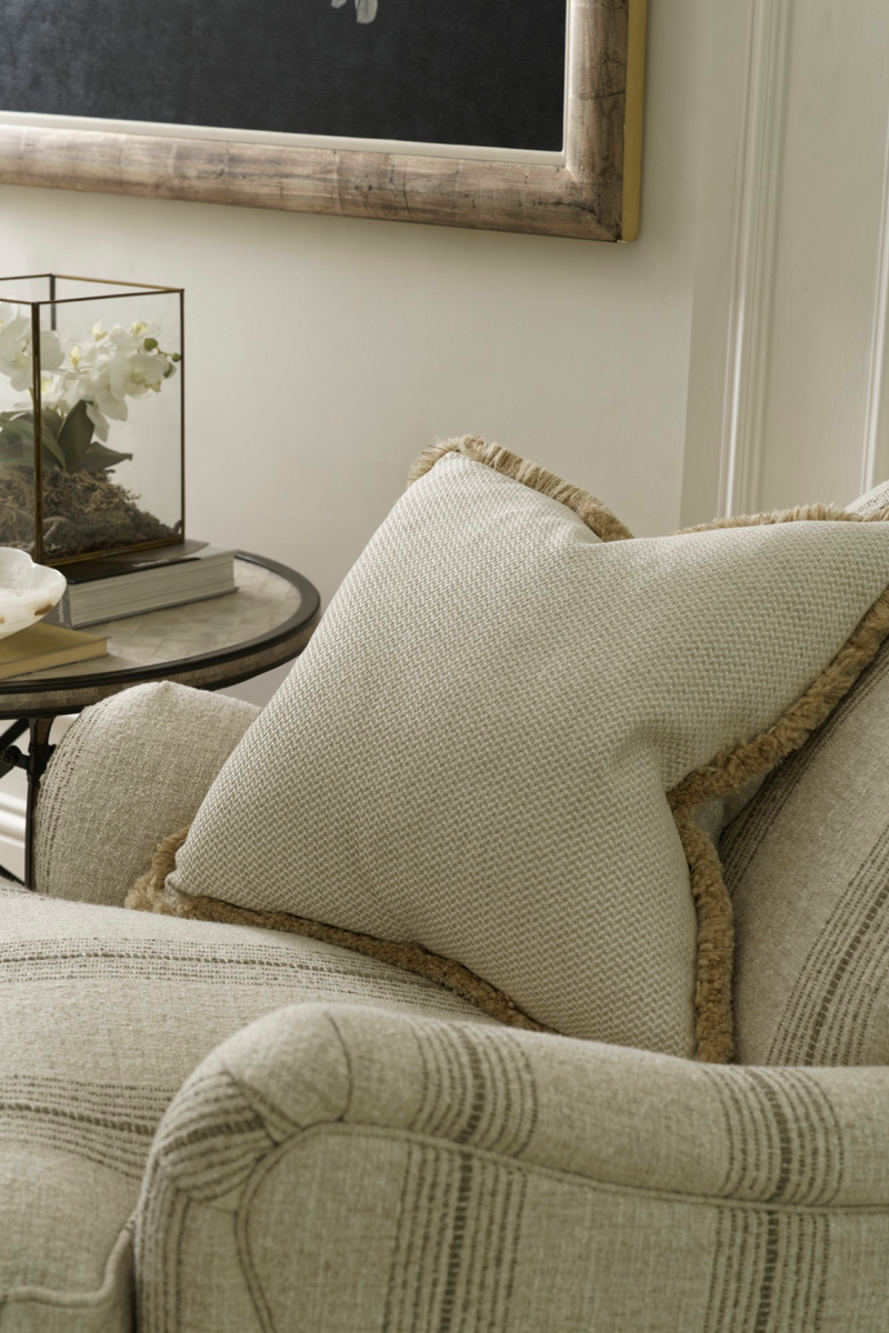 Chenille Herringbone Trimmed Cushion | Andrew Martin Sanremo | Oroatrade.com