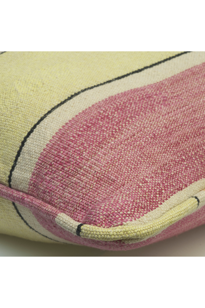 Striped Linen Rectangular Cushion | Andrew Martin Santorini Lime Rose | Oroatrade.com