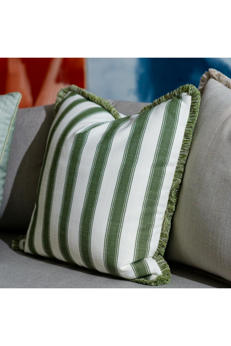 Trimmed Stripe Outdoor Cushion | Andrew Martin Tote | Oroatrade.com