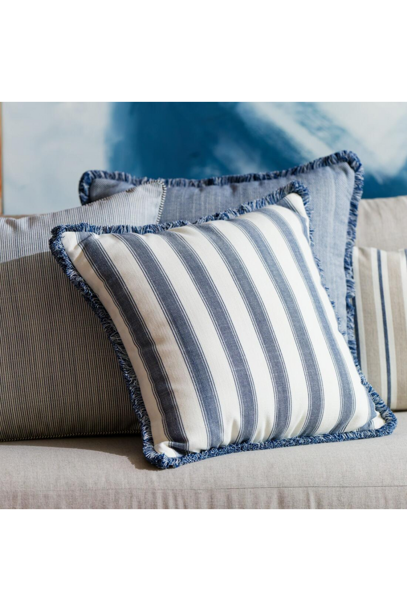 Trimmed Stripe Outdoor Cushion | Andrew Martin Tote | Oroatrade.com