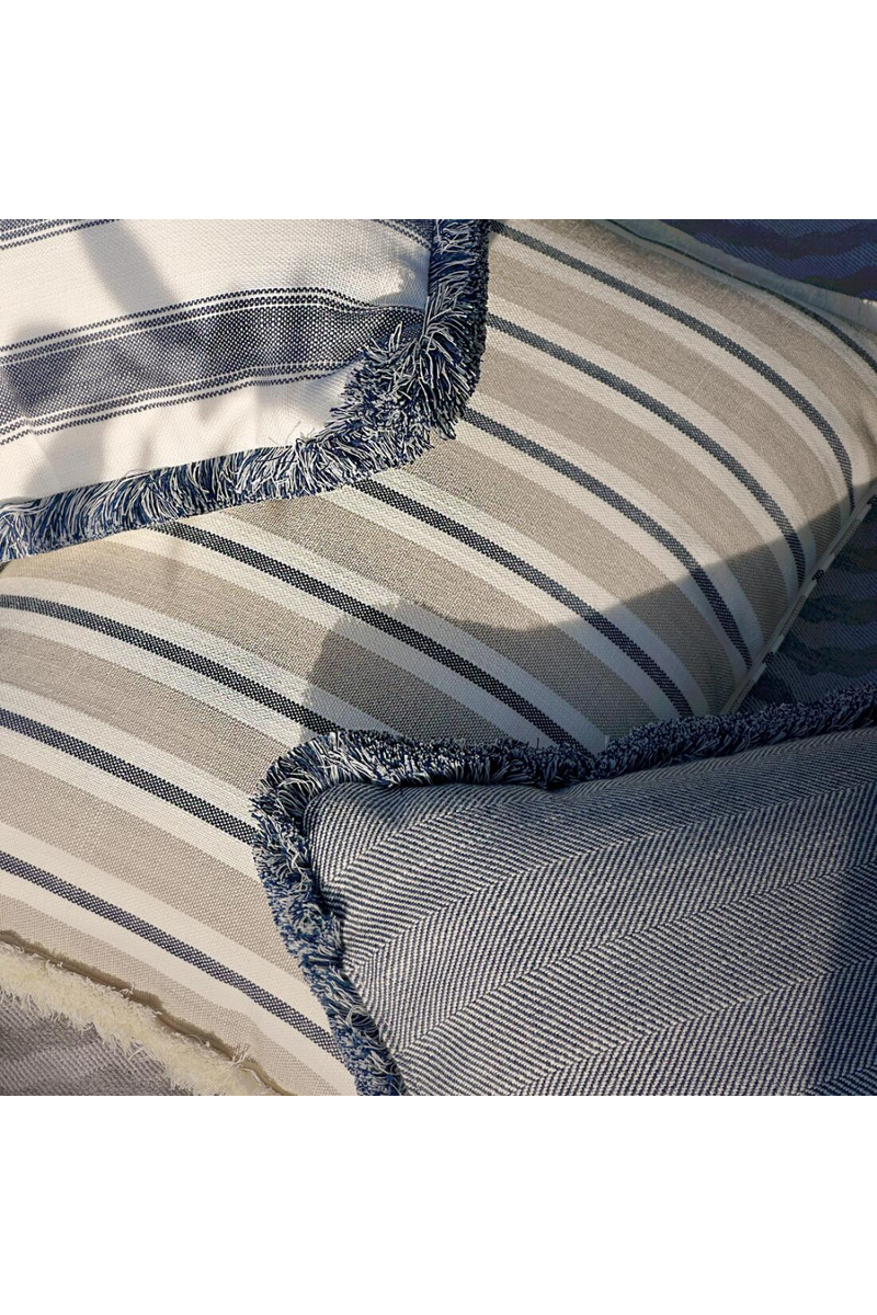 Trimmed Stripe Outdoor Cushion | Andrew Martin Tote | Oroatrade.com