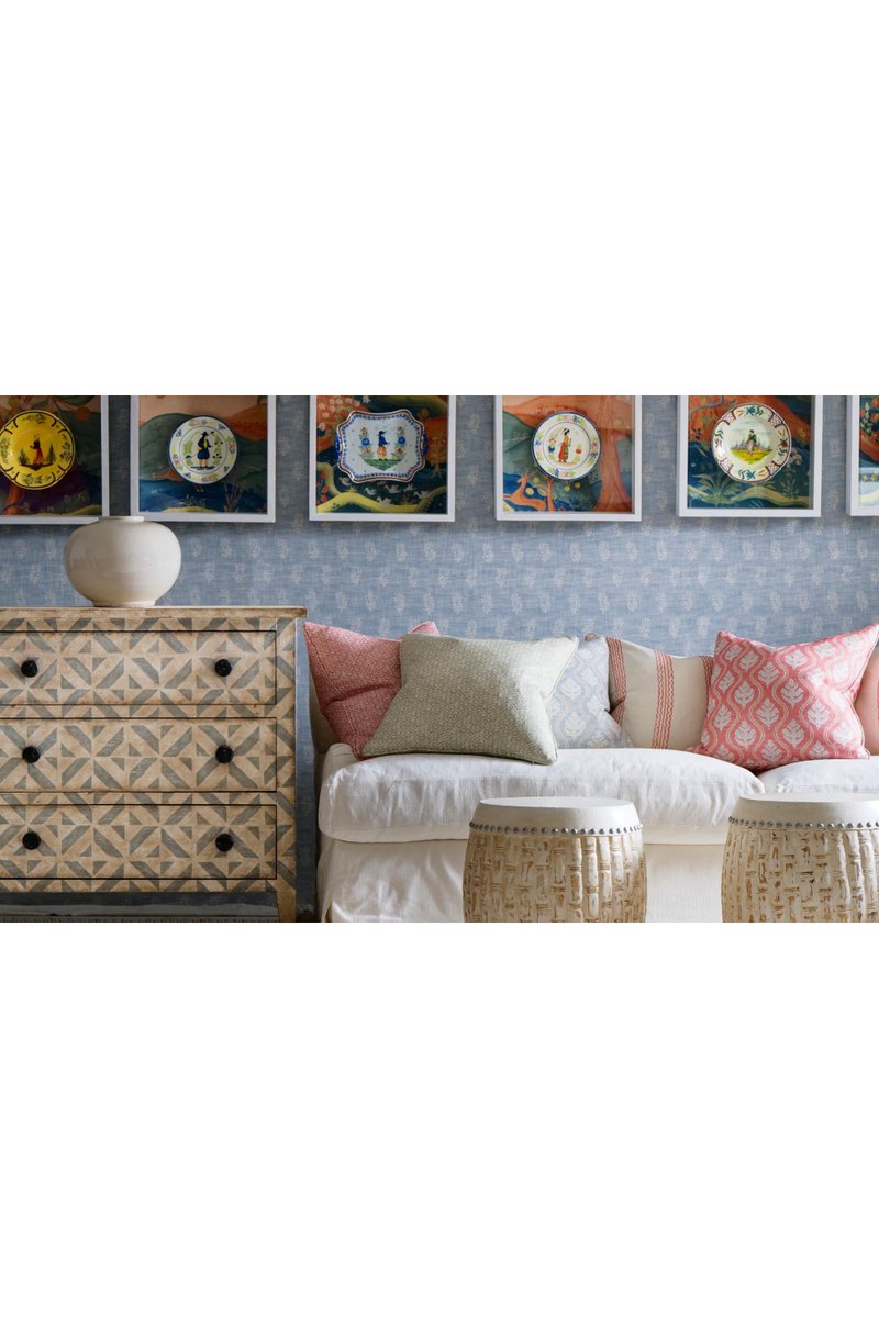 Leaf Motif Cushion | Andrew Martin Fig | Oroatrade.com