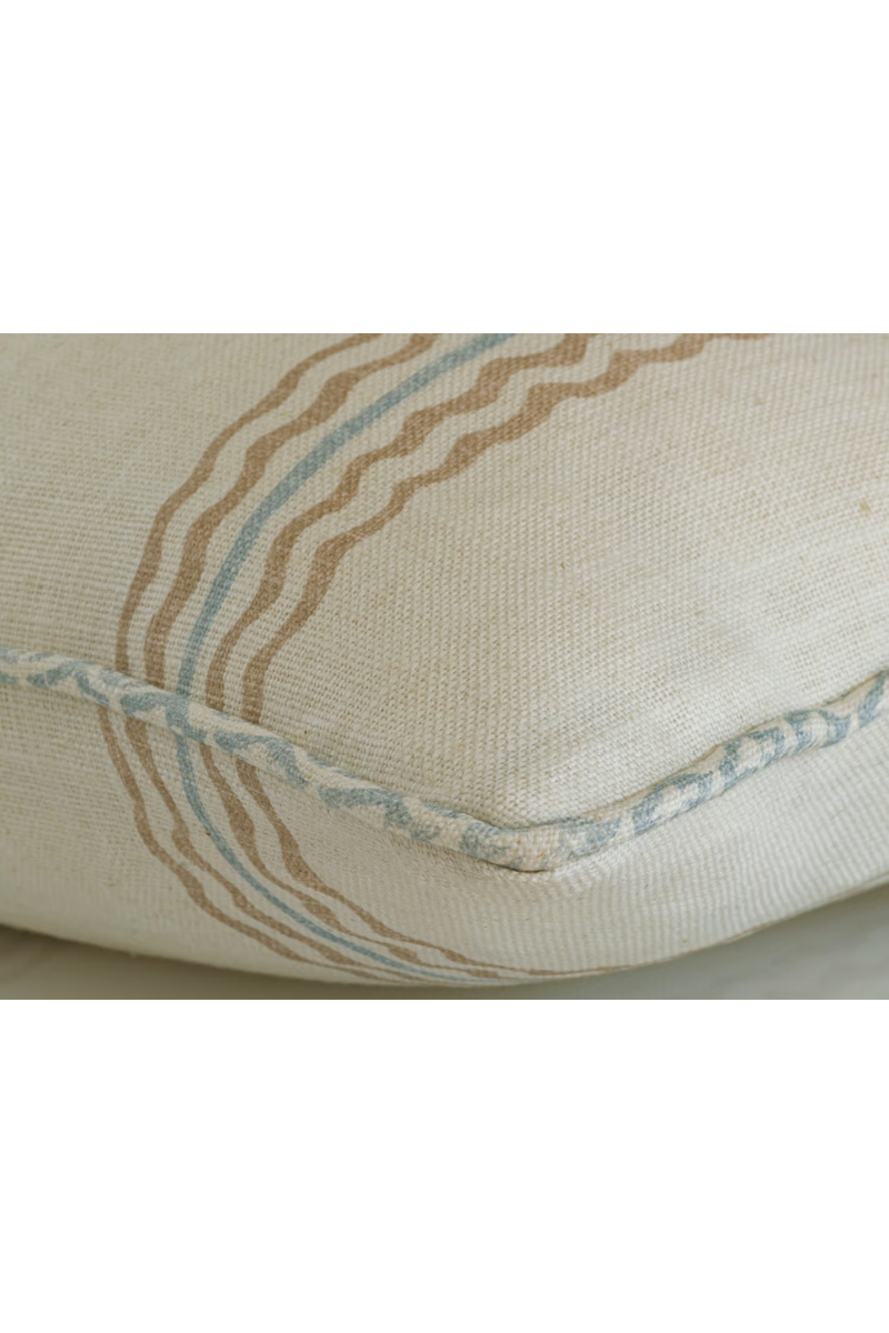 Wavy Stripes Linen Cushion | Andrew Martin Rhubarb | Oroatrade.com