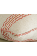 Wavy Stripes Linen Cushion | Andrew Martin Rhubarb | Oroatrade.com