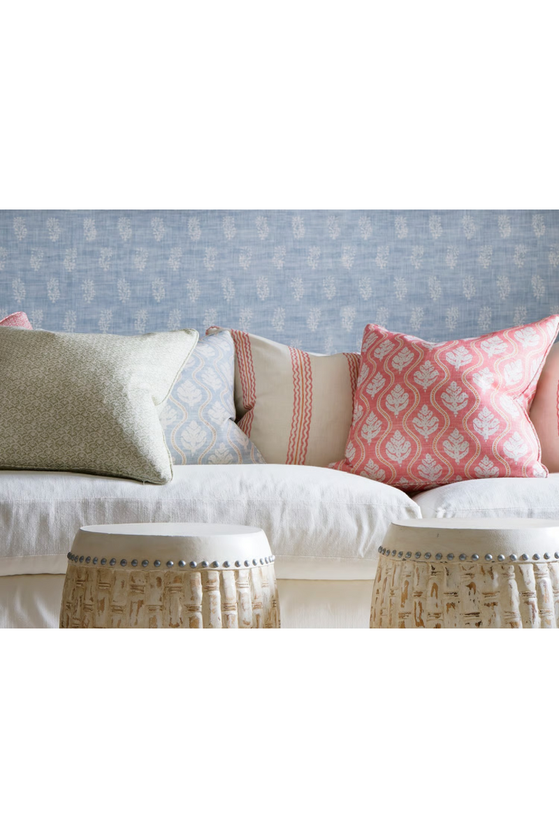 Wavy Stripes Linen Cushion | Andrew Martin Rhubarb | Oroatrade.com