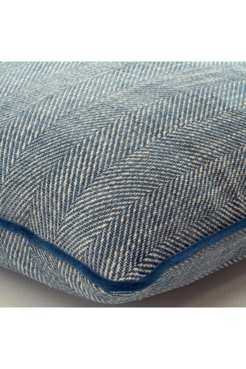 Chenille Cushion with Velvet Piping | Andrew Martin Summit | OROATRADE