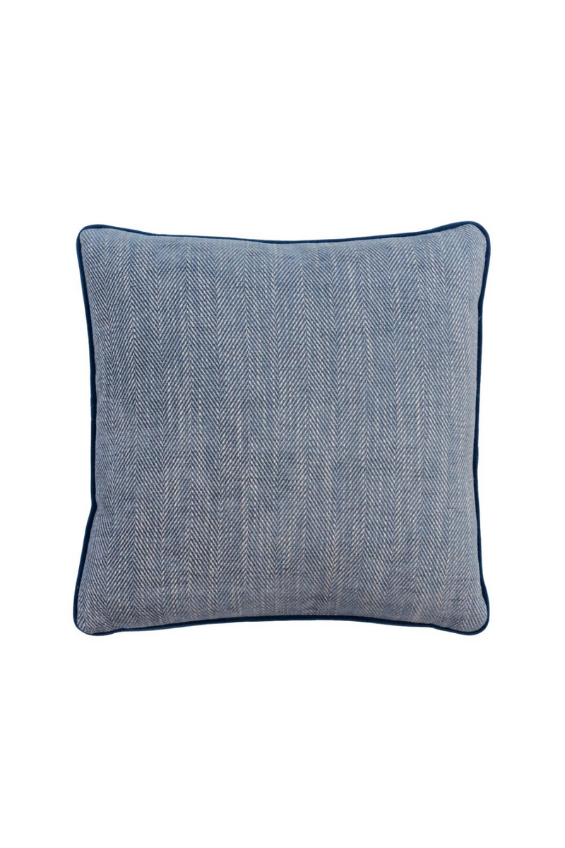 Chenille Cushion with Velvet Piping | Andrew Martin Summit | OROATRADE