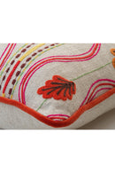 Embroidered Throw Pillow | Andrew Martin Falling Leaves