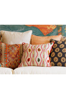 Embroidered Throw Pillow | Andrew Martin Falling Leaves