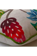 Tropical Embroidered Throw Pillow | Andrew Martin Pomegranate
