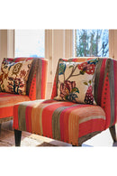 Tropical Embroidered Throw Pillow | Andrew Martin Pomegranate