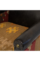 Brown Leather Kilim Chair | Andrew Martin Marlborough | Oroatrade.com