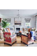 Brown Leather Kilim Chair | Andrew Martin Marlborough | Oroatrade.com