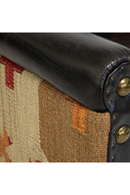 Brown Leather Kilim Chair | Andrew Martin Marlborough | Oroatrade.com