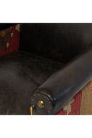 Brown Leather Kilim Chair | Andrew Martin Marlborough | Oroatrade.com