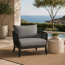 Curved Outdoor Armchair | Andrew Martin Voyage | Oroatrade