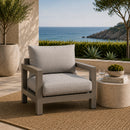 Gray Aluminum Outdoor Armchair | Andrew Martin Harlyn | OROATRADE