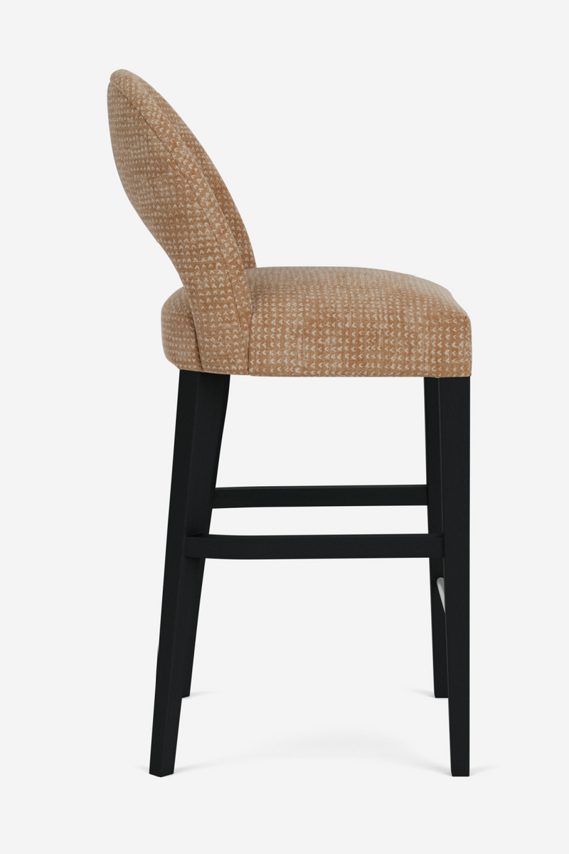 Brown Cut-Out Back Modern Barstool | Andrew Martin Dune | Oroatrade.com