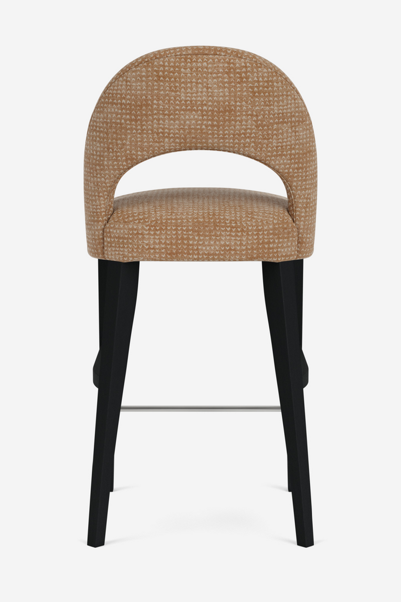 Brown Cut-Out Back Modern Barstool | Andrew Martin Dune | Oroatrade.com