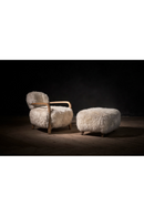 Long-Haired Sheepskin Footstool | Andrew Martin Cabana | Oroatrade.com