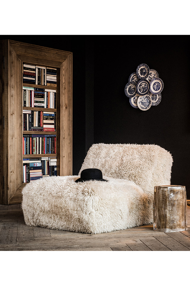 Beige Sheepskin Lounge Chair | Andrew Martin Shaggy | Oroatrade.com