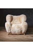Beige Sheepskin Lounge Armchair | Andrew Martin Manx | Oroatrade.com