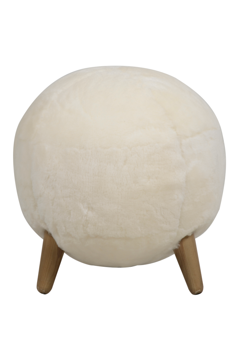 Round Sheepskin Footstool | Andrew Martin Pastekh | Oroatrade.com