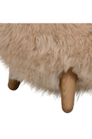 Round Beige Sheepskin Stool | Andrew Martin Pastekh | Oroatrade.com