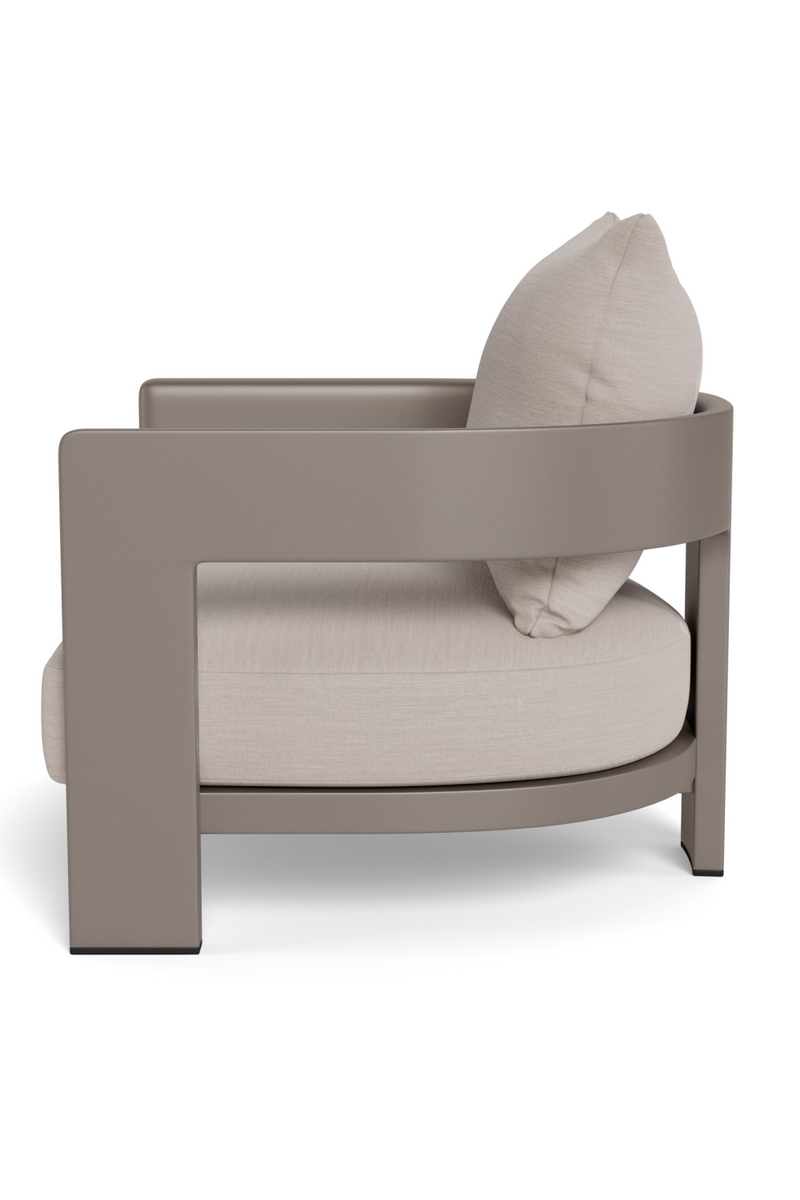 Curved Aluminum Outdoor Accent Chair | Andrew Martin Caicos | Oratrade.com