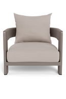 Curved Aluminum Outdoor Accent Chair | Andrew Martin Caicos | Oratrade.com