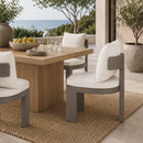 Curved Aluminum Outdoor Dining Chair | Andrew Martin Caicos | Oroatrade.com